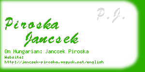 piroska jancsek business card